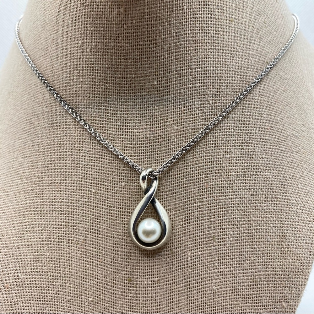 James Avery Graceful Twist Necklace w/Cultured Pearl